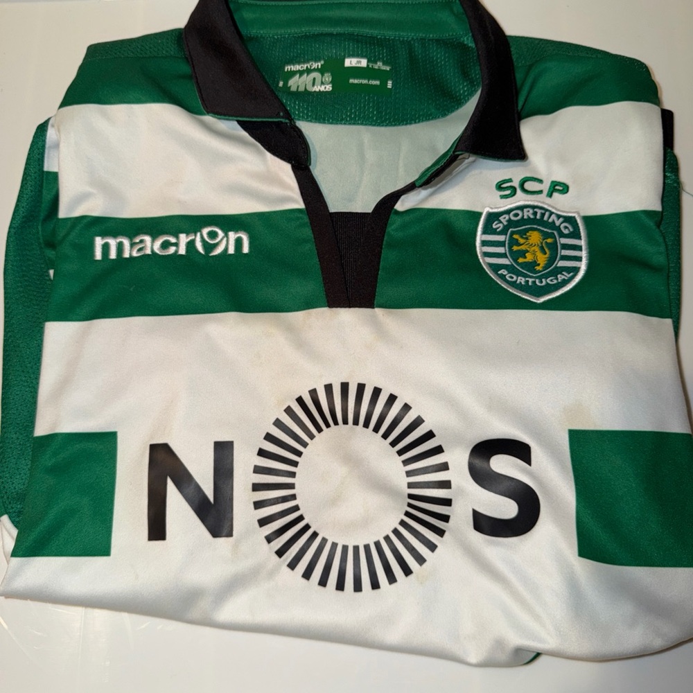 MACARON Kids Green and White SCP Jersey